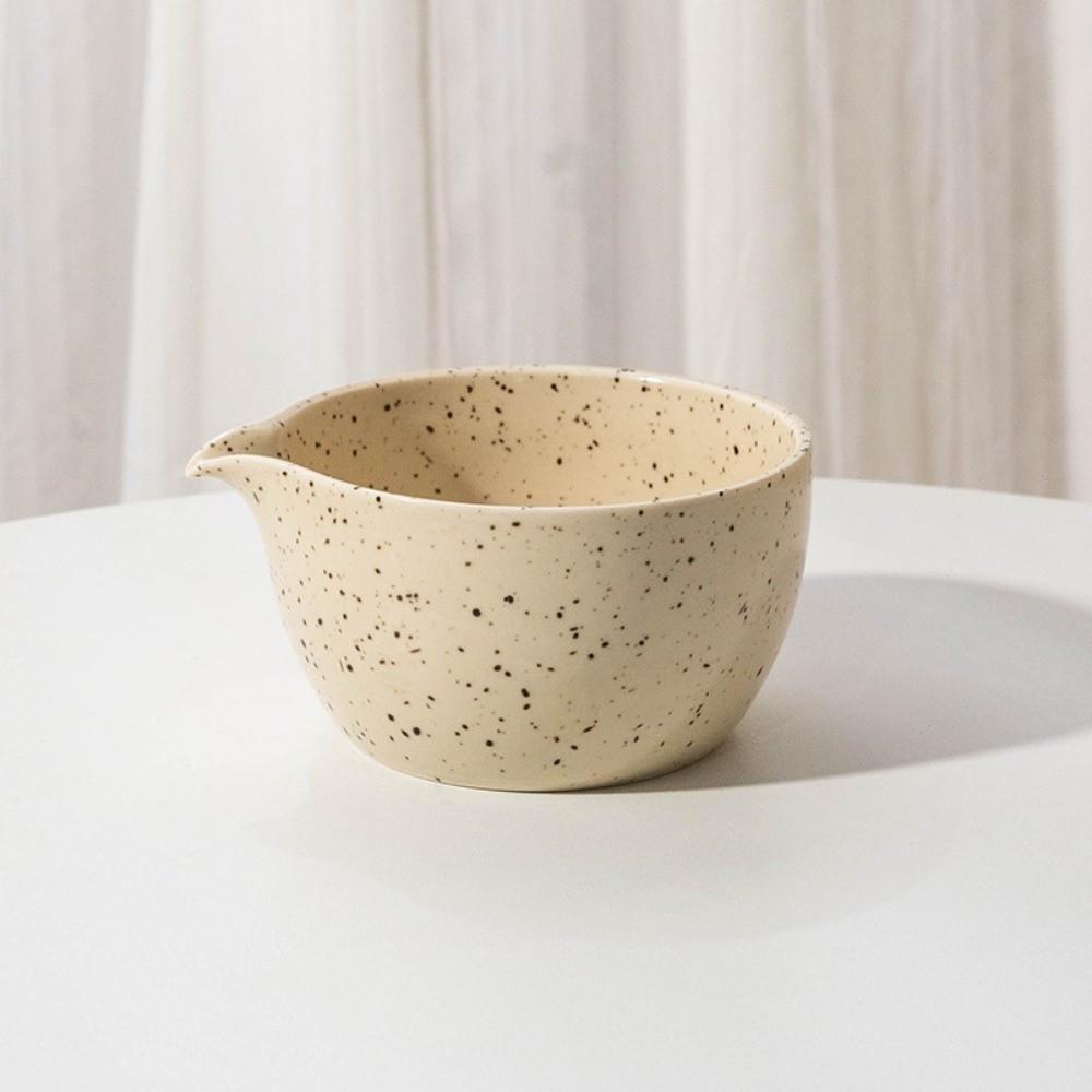 New Ceramic Matcha Bowl with Pouring Spout Dots Matcha Making Kit Reusable Matcha Whisk Holder Tea Lovers