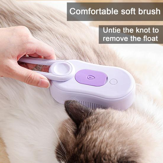 Pet Steam Brush USB Charging Spray Cat Brush for Shedding Remove Static Flying Hair Self Cleaning Dog Massage Brush for Dogs Cats Pet Grooming Tool