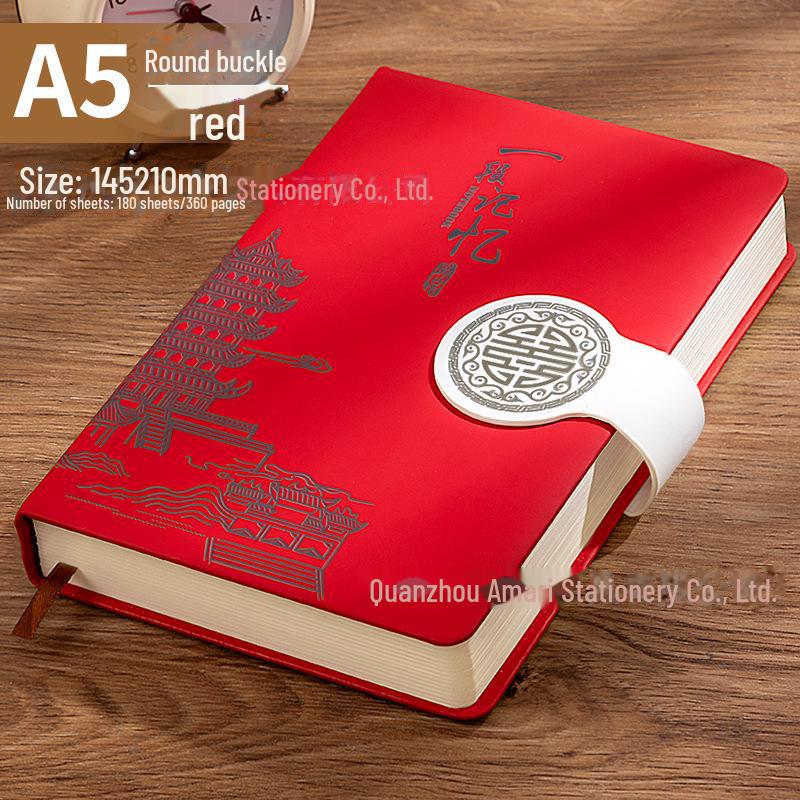 

Роскошный кожаный деловой блокнот формата А5: Толстый, элегантный ежедневник для профессионалов и студентов