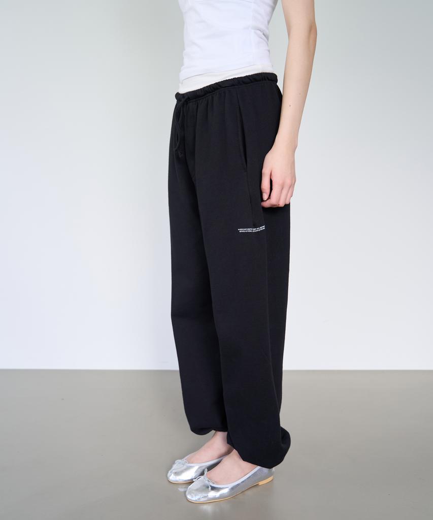 LOSSYROW Soft Jogger Sweat Pants - Black