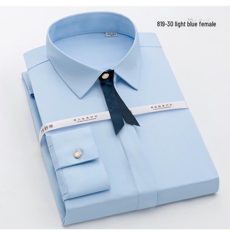 

Женская профессиональная рубашка облегающего кроя с длинным рукавом 35