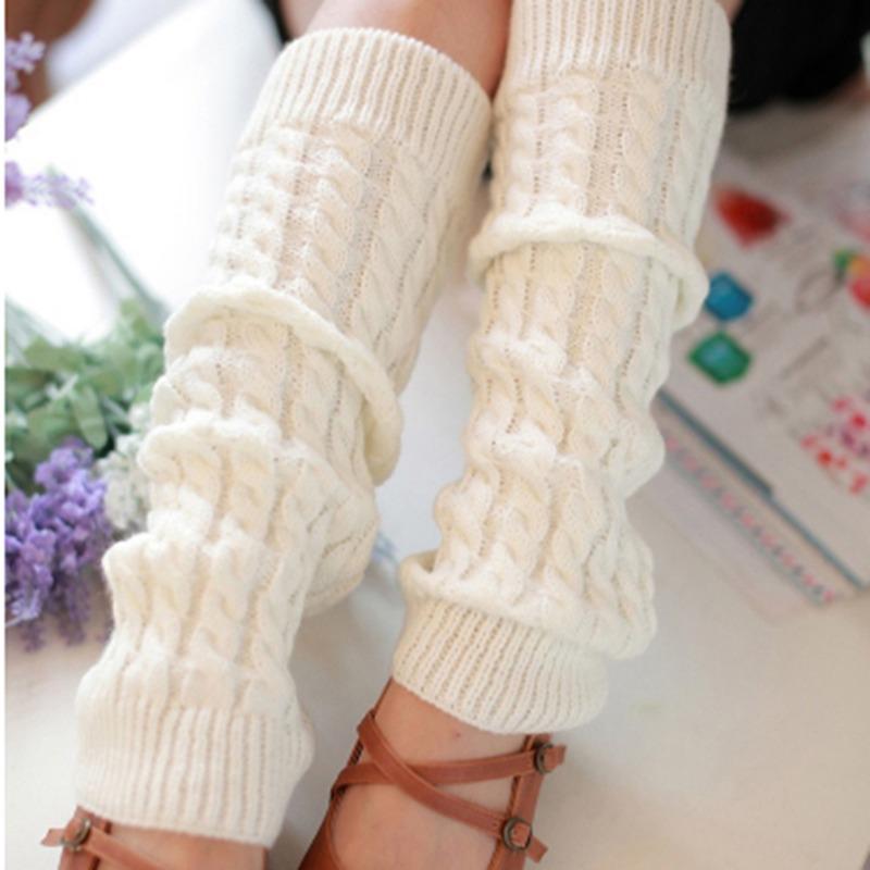 Knee-Length Stacked Socks For Women Woolen Stockings Legwarmers Sock Winter And Autumn Thermal Soft Lolita Stockings Kawaii Sock