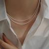 High-Gloss Mother-of-Pearl Necklace: Women's Exquisite, Durable, Strong Light Baby Rice Beads Clavicle Chain