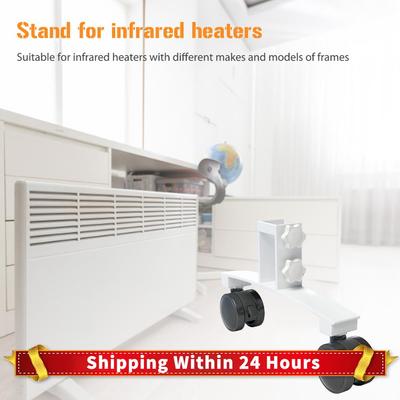 Metal Heater Legs Stands Universal Infrared Warmer Foot Support Movable with Wheels Easy To Install Heating System Accessories