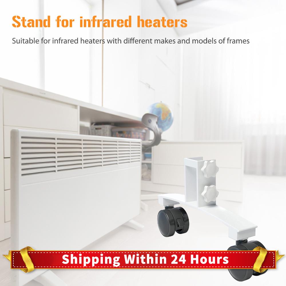 Metal Heater Legs Stands Universal Infrared Warmer Foot Support Movable with Wheels Easy To Install Heating System Accessories