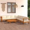 Day and Night - Day and Night Garden Furniture 8 Pcs Cushions White Cream Acacia Wood