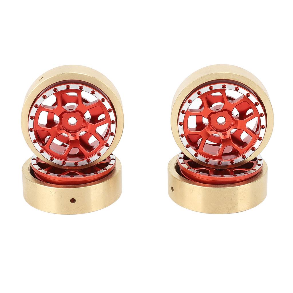 4pcs Aluminum Alloy Wheel Hub Copper Counterweight RC Wheel Hub Internal Weight Assembly for HOBBYPL