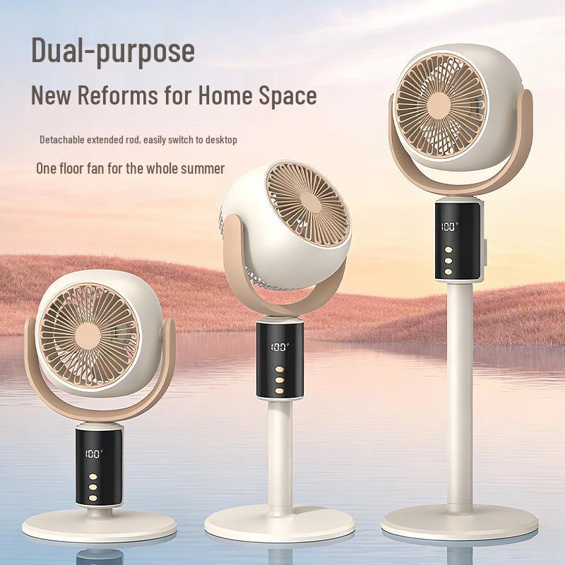 USB Rechargeable Oscillating Floor Fan for Office & Dorm