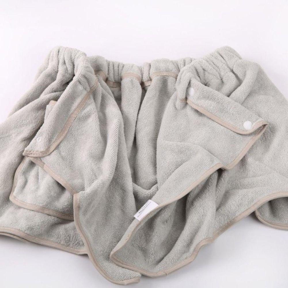 Short Men's Sexy Shorts Pajamas Swimming Thick Open Pajamas Towel Side Split Soft Microfiber Bath Shorts for Adults