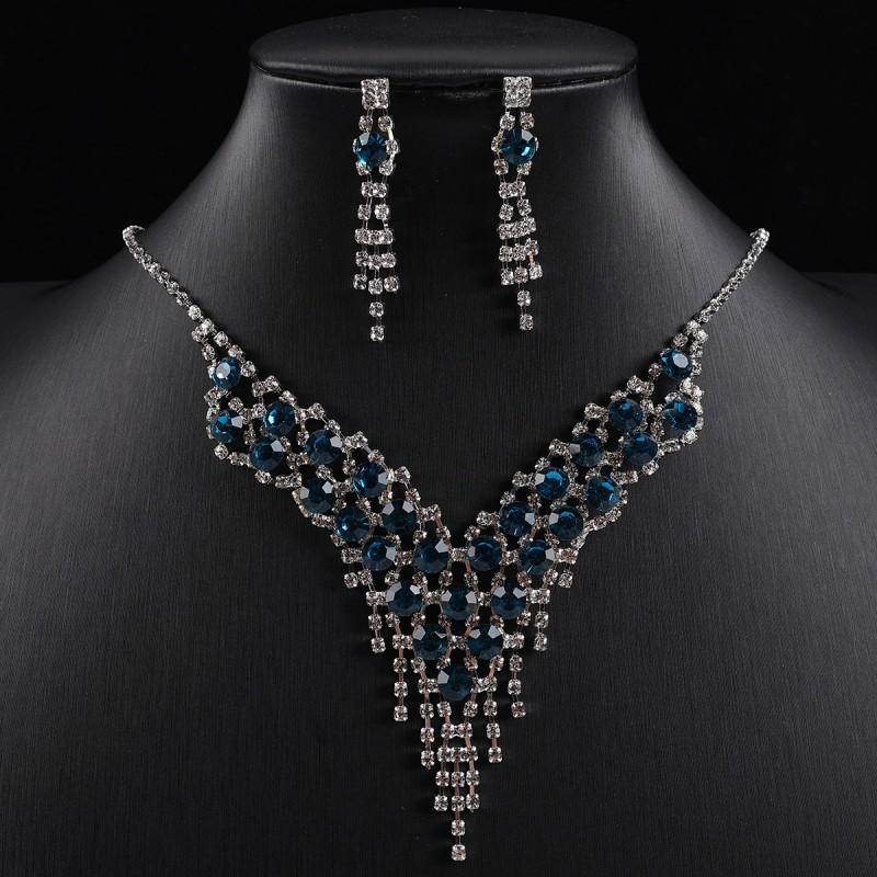 Bridal Jewelry Set Necklace Earrings Fashion Versatile Clover Party Prom