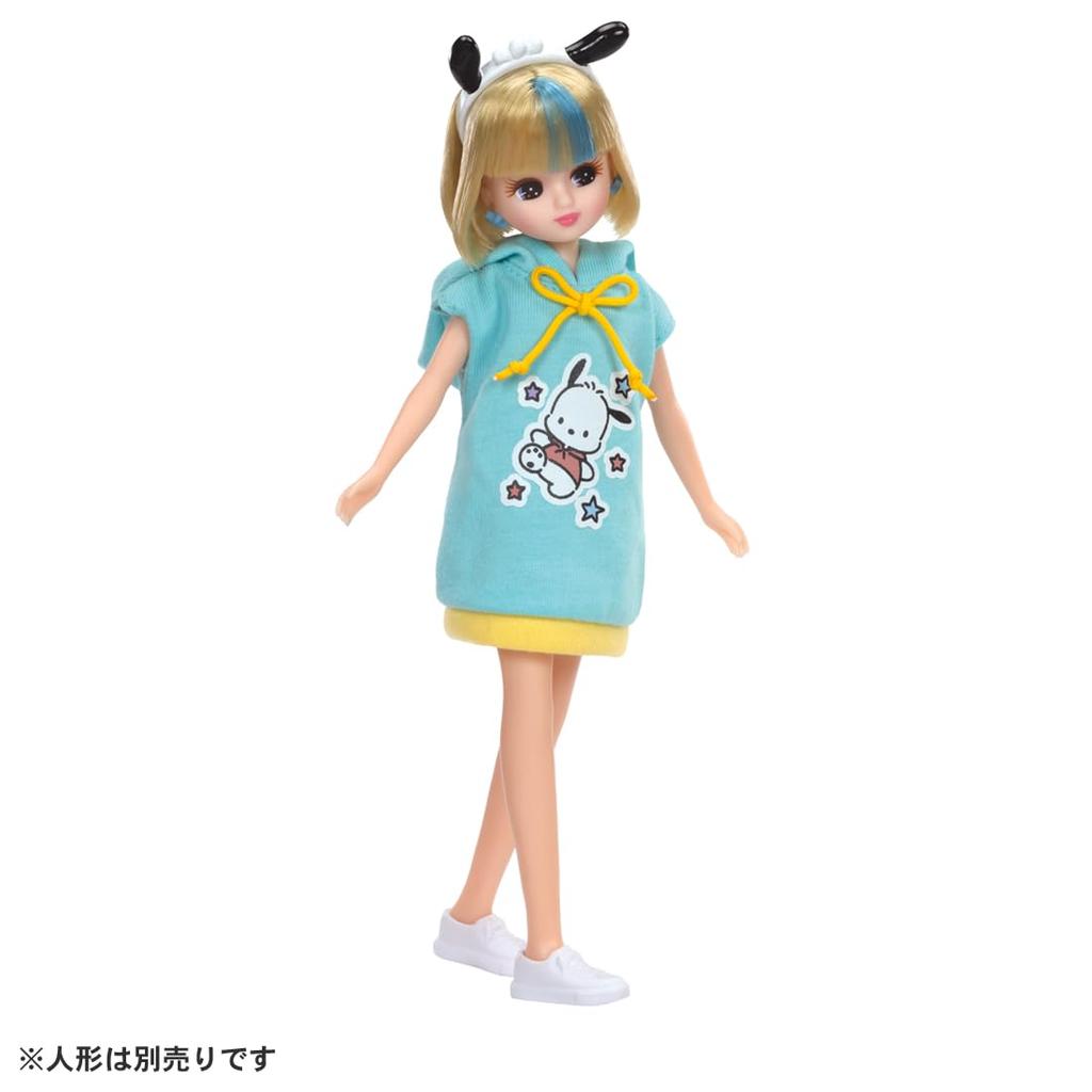 TAKARA TOMY My Sanrio Dress Pochacco Pretend Play Ages 3 and Up Licca-chan Dress, Choice, Characters, One-Piece & Headband, Dress-Up, Toy,