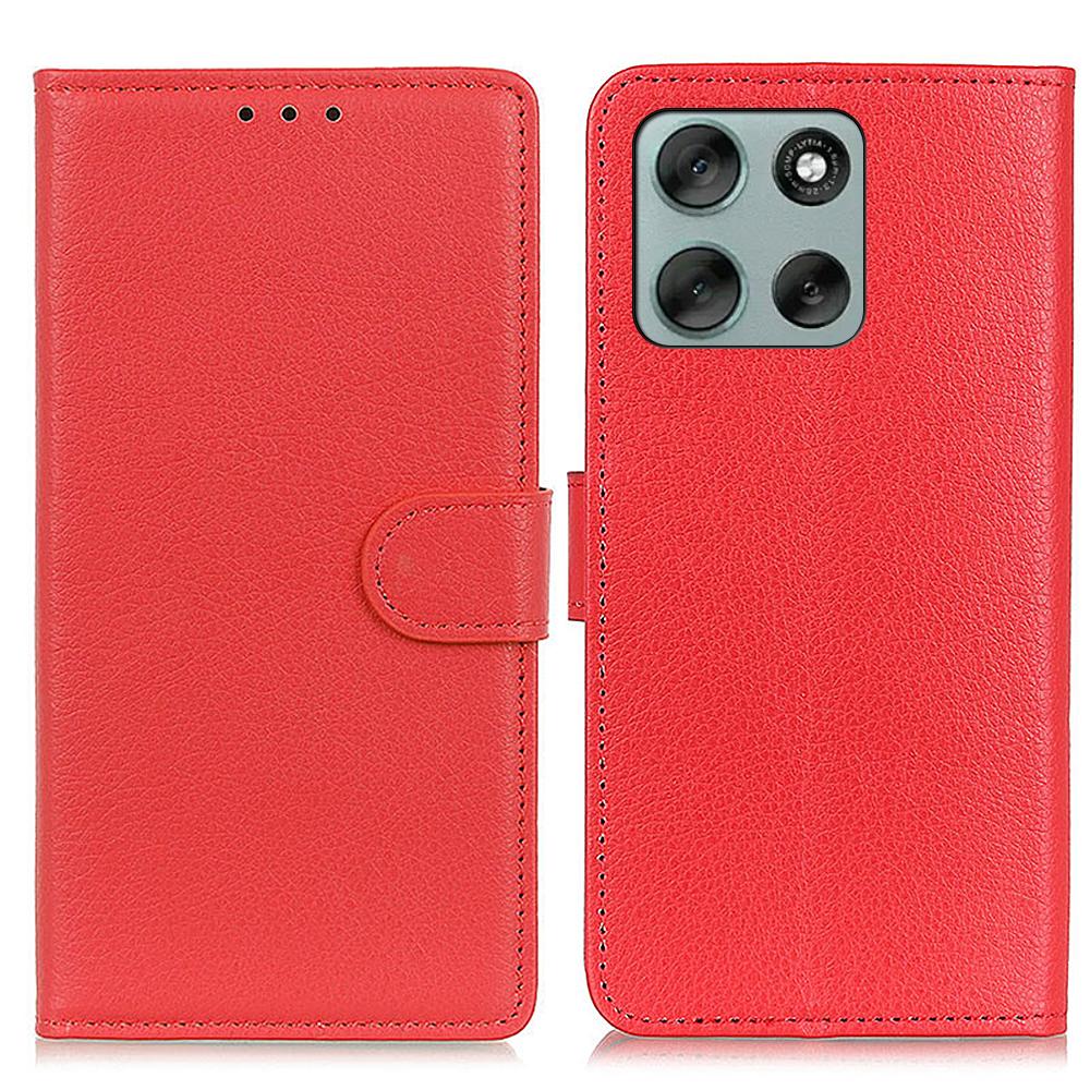 

For Motorola Moto G56 5G Wallet Case PU Leather Phone Cover Litchi Texture