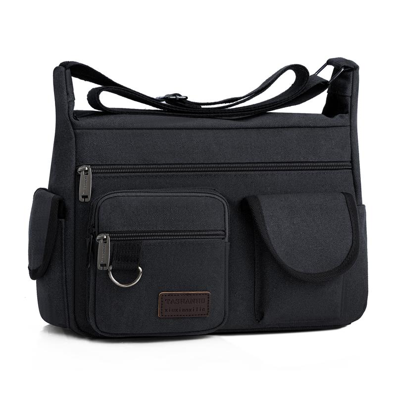 Men Canvas Shoulder Bags Casual Tote Travel Men's Crossbody Bag Luxury Messenger Bags Fashion High Quality Handbag