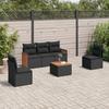 VidaXL Garden Lounge Set 6 Pcs with Cushions Black Braided Resin 3259934