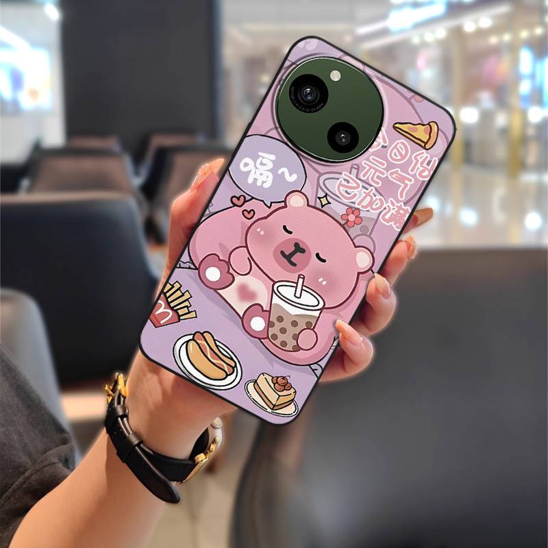 Couple Anti-dust Phone Case For Sharp Aquos R9/SH-51E Anti-knock Silicone Protective Durable Dirt-resistant TPU Graffiti