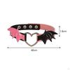Choker Halskette PU Leder Geschenk Herz Rock Gürtel Schlüsselbein Kette Punk Steampunk für
