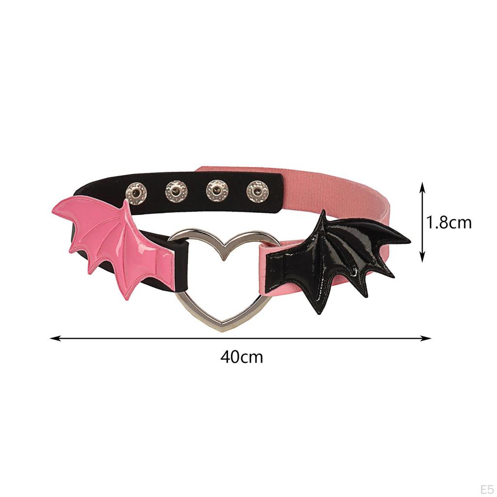 Choker Halskette PU Leder Geschenk Herz Rock Gürtel Schlüsselbein Kette Punk Steampunk für
