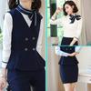 Women's Professional Vest Suit Set for KTV Hotel Receptionist Interview