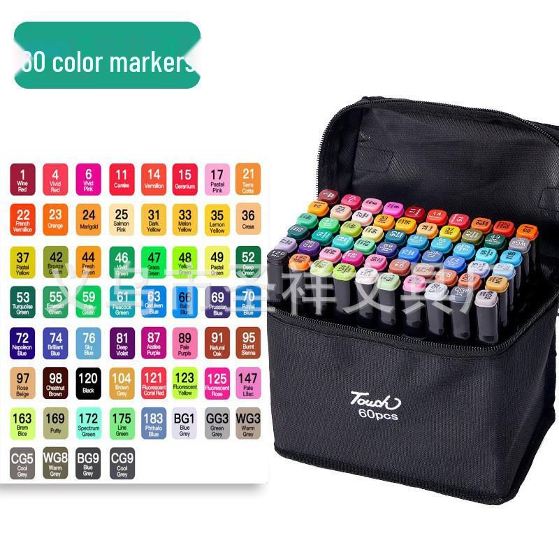 Double-Tip Quick-Drying Watercolor Markers, 48 Colors, Large Capacity for Students