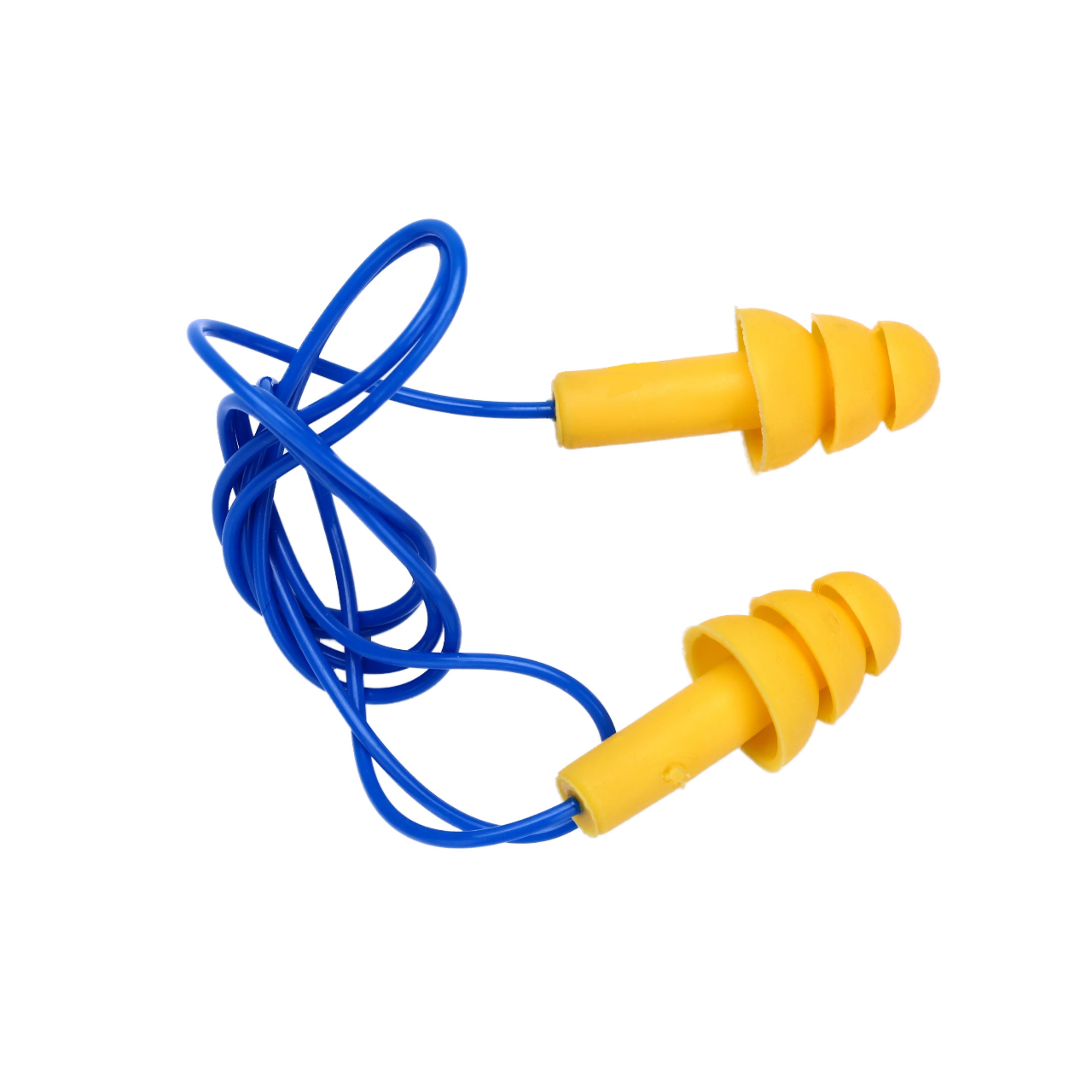 HOT Noise Cancelling Reduction Waterproof Quiet Ear Plugs Hearing Protection Sleeping Silicone Earplugs 38DB жёлтый
