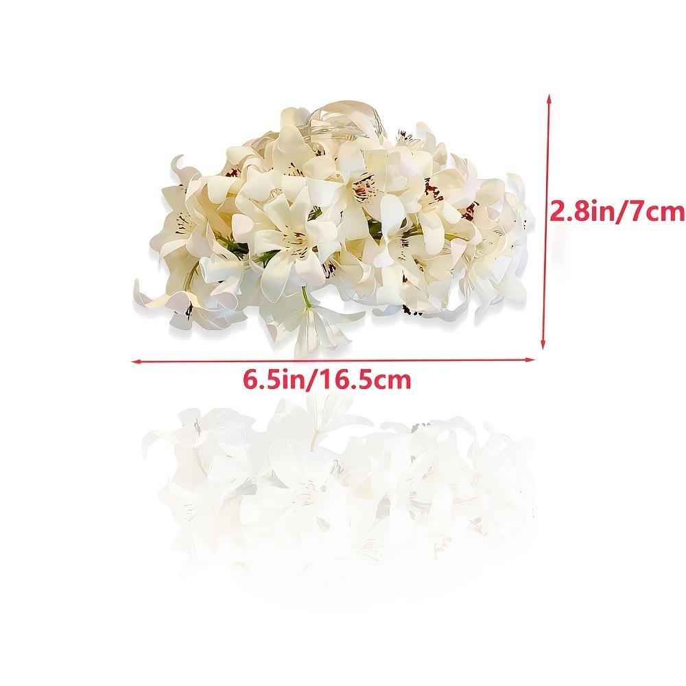 New Spring/Summer Large Full-Bloom Artificial Flower Hair Claw Clip, Women's Fashionable Hawaiian-Style Luxurious and Elegant Floral Hair Clamp