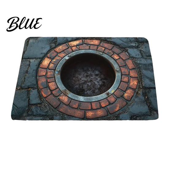 Abyss Floor Rug Area Entrance Mat Depth Illusion Endless 3D Optical Manhole Moisture-prone Non-Slip Doormat