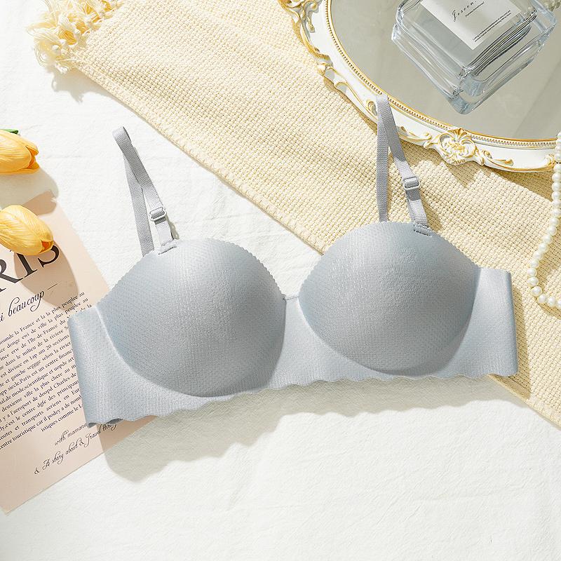 Damen Sexy Push-Up Atmungsaktive BHs Unterwäsche Nahtloser BH Weibliche Lingerie Einfarbiges Bralette