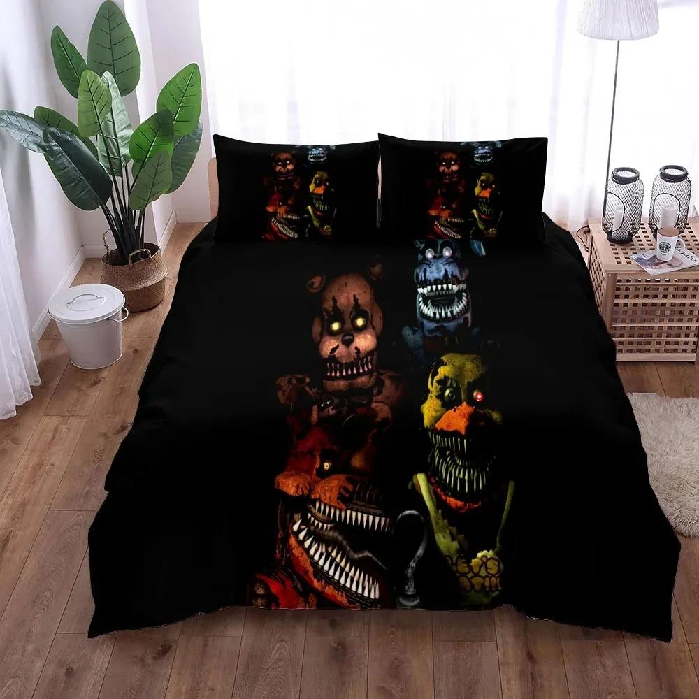 Horror F-Freddy Duvet Cover and Pillowcase, King/queen Bedding Set 2/3pcs, Boys' and Girls' Bedroom Decor, Luxury Gift