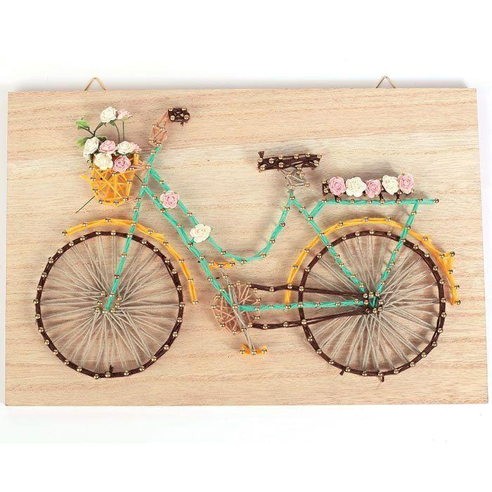 Bicycle Painting Kit 'Graine Créative by PW - String Art' 30 Cm X 20 Cm