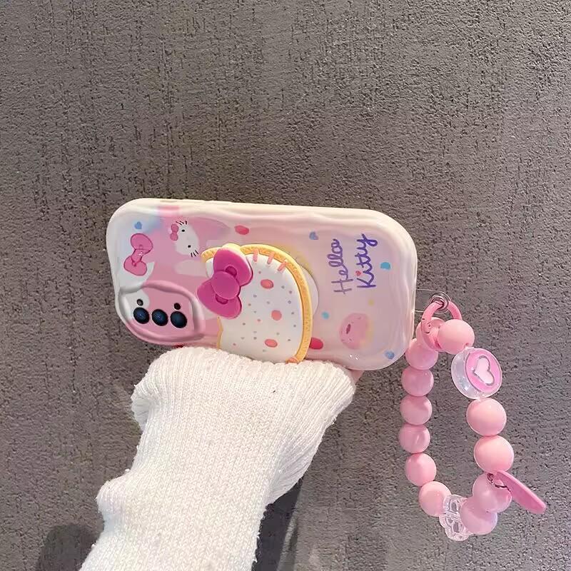 Hello Kitty Kuromi Bracket Holder Chain Casing For Huawei Honor 400 Lite Pro X9B X8C X8B X8A X9D X7D X7B X7A X6B 90 Lite 5G Case