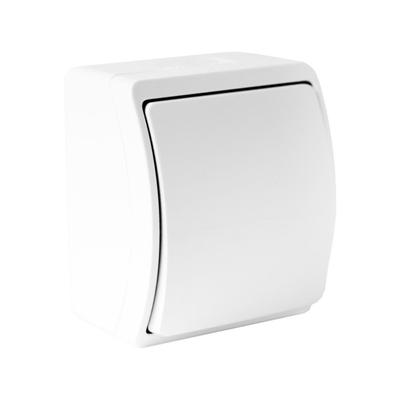 Surface-mounted Single Switch 10A Ip44 Hermetic White