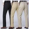Summer Middle-aged and Elderly Men's Thin Cotton Casual Trousers Men Straight Loose Trousers High-waisted Dad Trousers Father Men's Trousers