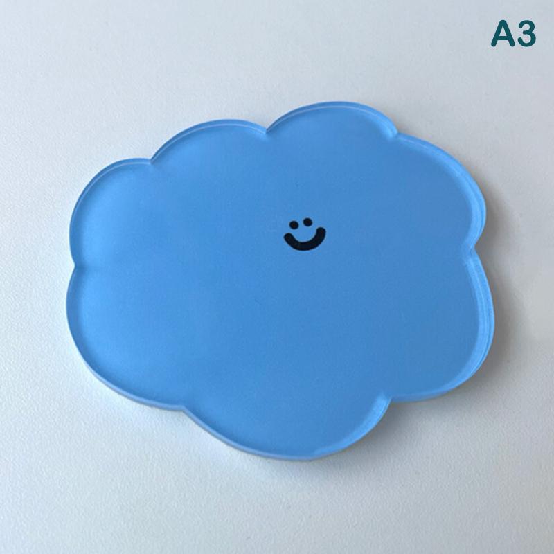 Cute Cartoon Acrylic Coaster Irregular Shapes Heat-Resistant Bowl Pad For Coffee, Tea, Hot Drinks Table Protectors Desk Decor