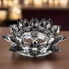 Thicken Lotus Candle Holder Colorful Crystal Lotus Candlestick  Wedding Party Decor