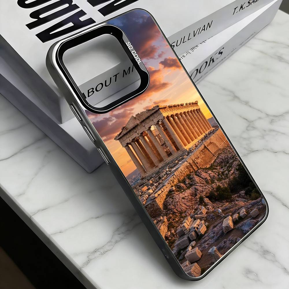 

Acropolis of Athens Phone Case For iPhone 17,16,15,14,13,12,11 Plus,Pro Max,XS,Colorful Silver Phone case Funda Cover iPhone14