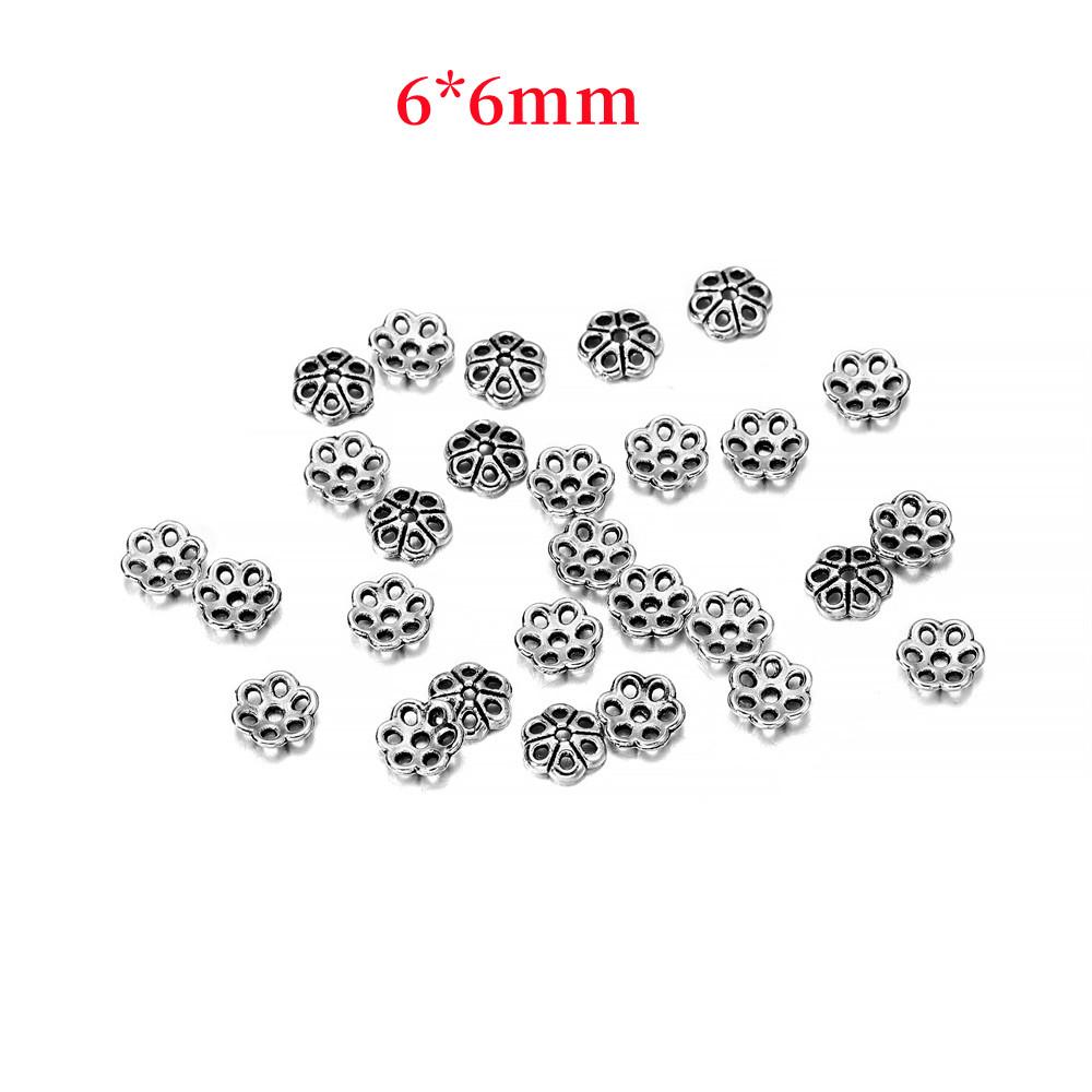6 8 9 10 12mm Bead Caps For Jewelry Bead Caps End Receptacle Hollow Out Flower Torus DIY Spaced Apart Jewelry Making