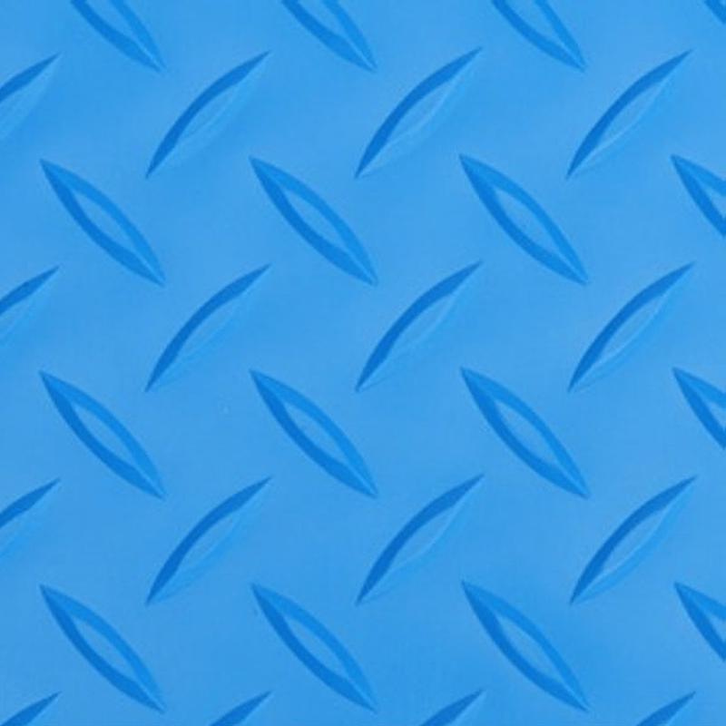 Qiwoda Blue Herringbone PVC Anti-Slip Floor Mat