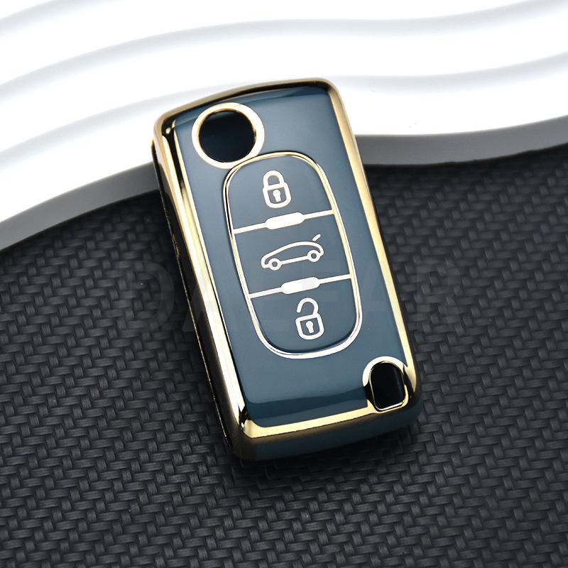 For Citroen C2 C3 C4 C5 C6 C8 for Peugeot 107 207 307 307S 308 407 607 TPU 2 3 Buttons Car Remote Key Case Cover