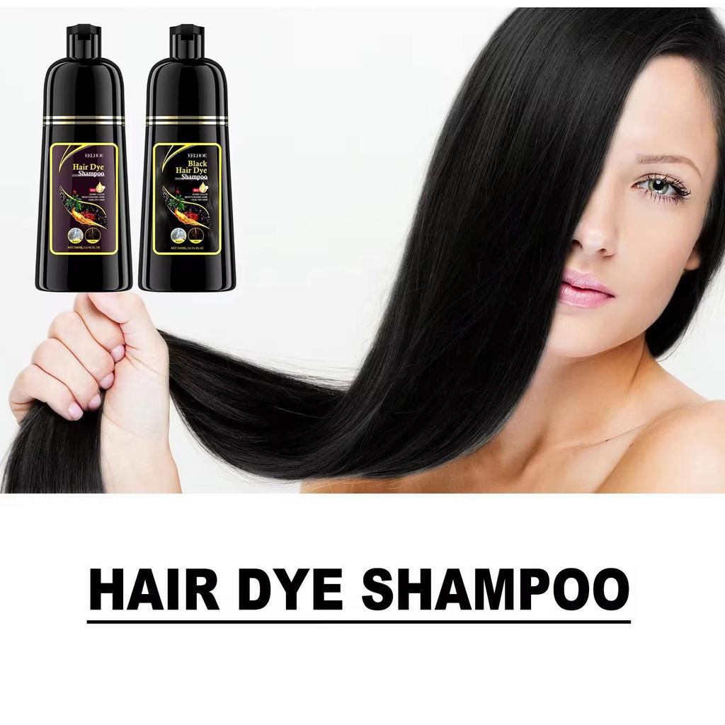 EELHOE Black Hair Dye Shampoo 3 In 1  Darkening Deep Nourishing Black Hair Dye Shampoo Natural Organic Herbal