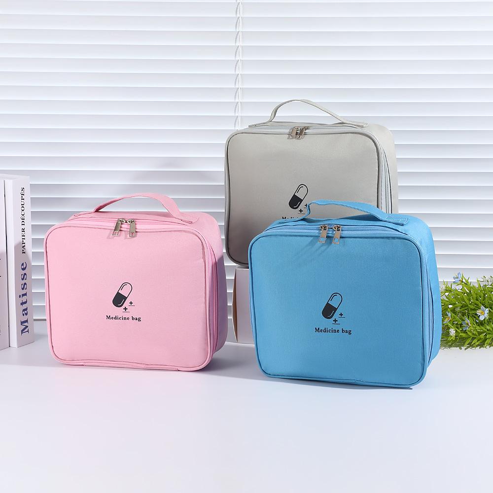 Large-Capacity Travel Medicine Organizer Bag: Portable Oxford Cloth Medical Storage