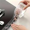 Kitchen Bathroom Sealing Tape Waterproof Adhesive Seal Tape Stickers Mildew Toilet Seam Strip Self Transparent Printing Home Decoration