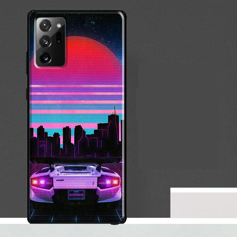 Neon Retrowave 80s Vintage Art Case For Samsung Galaxy S23 S24 S25 Ultra S9 S10 S20 S21 S22 Plus S23 FE S25 FE Phone Cover