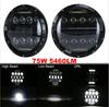Pair 7'' 150W 10920LM Round Black Cree LED Headlight High Low Beam With White DRL for Harley Jeep Wrangler JK TJ LJ CJ Hummber H1 H2