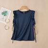 ZANZEA Canotte senza maniche casual da donna con scollo tondo tinta unita