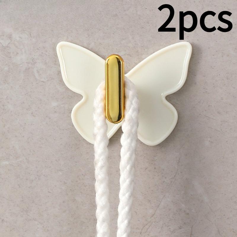 2pcs Butterfly Hooks Are Powerful,Waterproof,Can Be Used in Kitchens,Bathrooms Without Leaving Marks or Needing To Drill Holes