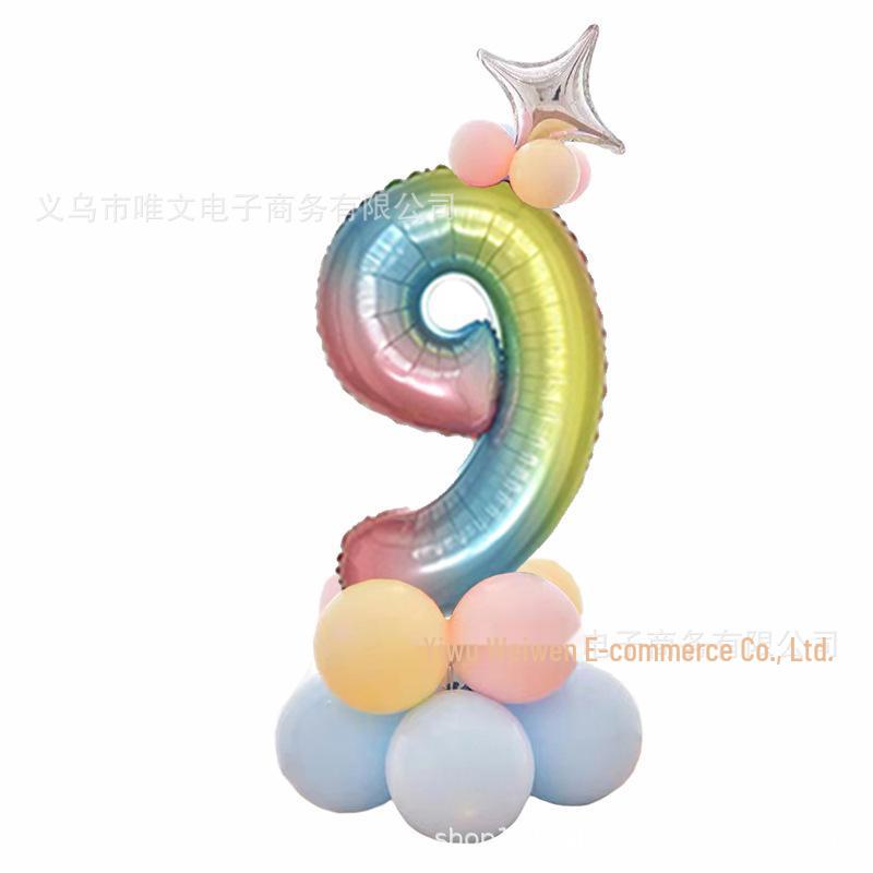 

32-дюймовая колонна из воздушных шаров с радужным градиентом — украшение на детский день рождения и реквизит для фотосессии