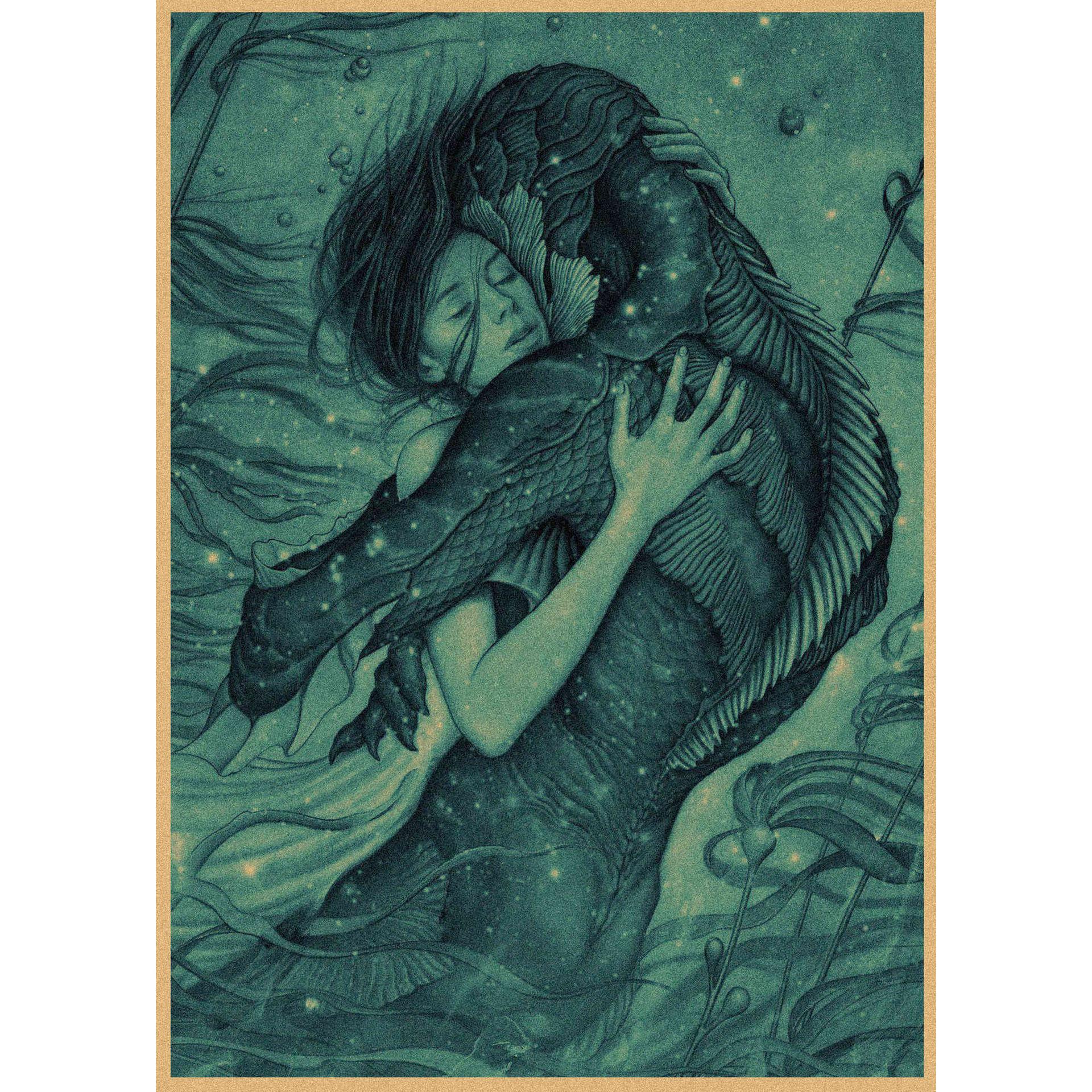 

Water Shape Story Retro Kraft Paper Poster for Bar, Cafe, or Restaurant Decor 29.7X42cm(A3 size）