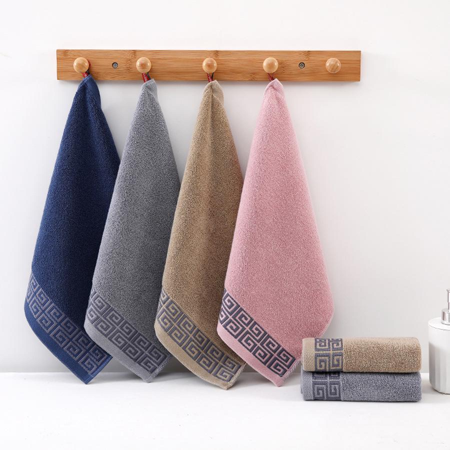 Thickened Cotton Terry Towel for Home, Adult Face & Hand Towel, Reinforced Edging, Hanging Square Towel