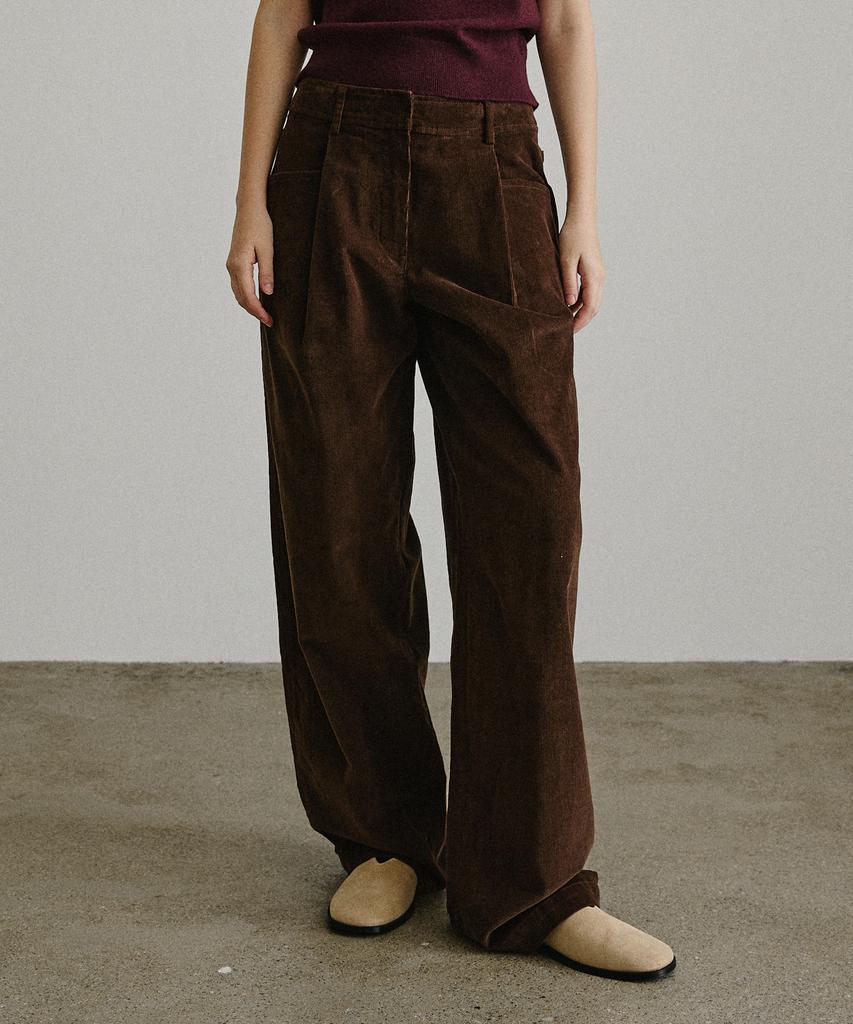 Artid Corduroy Curved Pants_2Colors