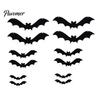 Fledermaus-Dekorationen Halloween 3D Beleuchtete Wanddekoration, Abnehmbare Filz Fledermaus Aufkleber, Verschiedene Mysteriöse Heimdekorationen Größe, LED Leuchtende Clings für